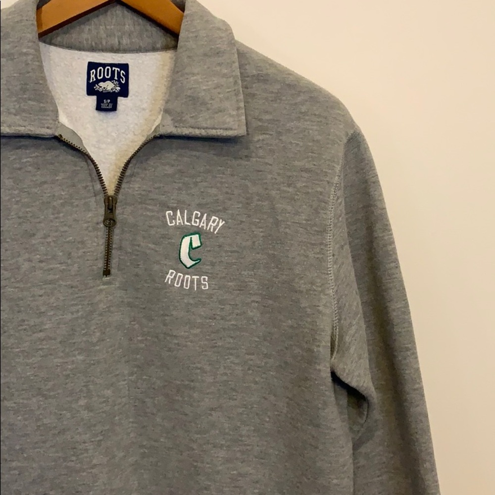 Roots athletic wear zip sweatshirt Calgary Canada